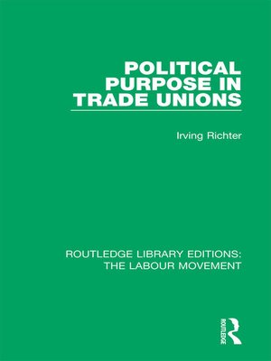 cover image of Political Purpose in Trade Unions